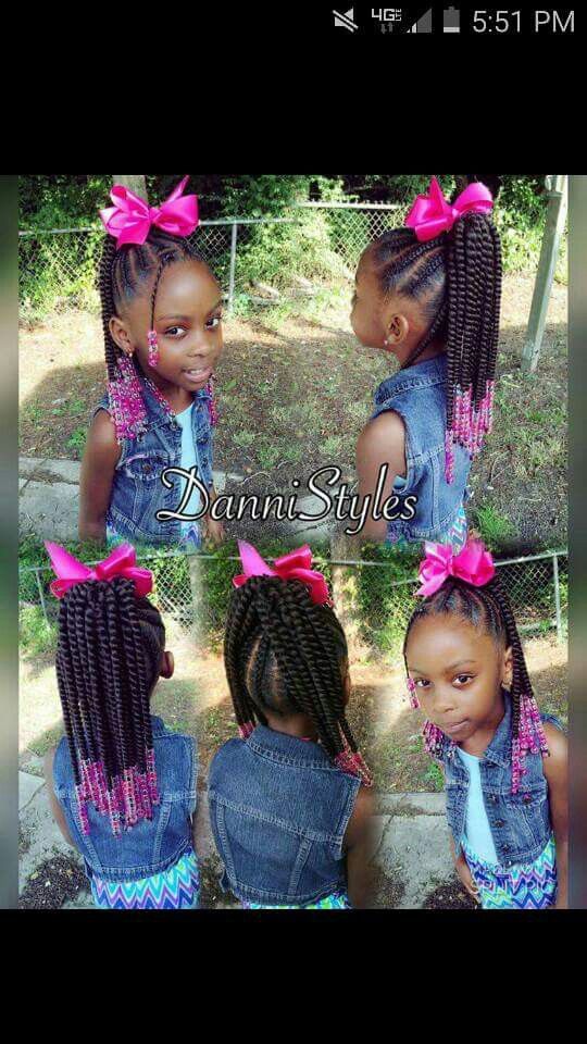 Pinky Hairstyle For Spring Days Braids Hairstyles For Black Kids