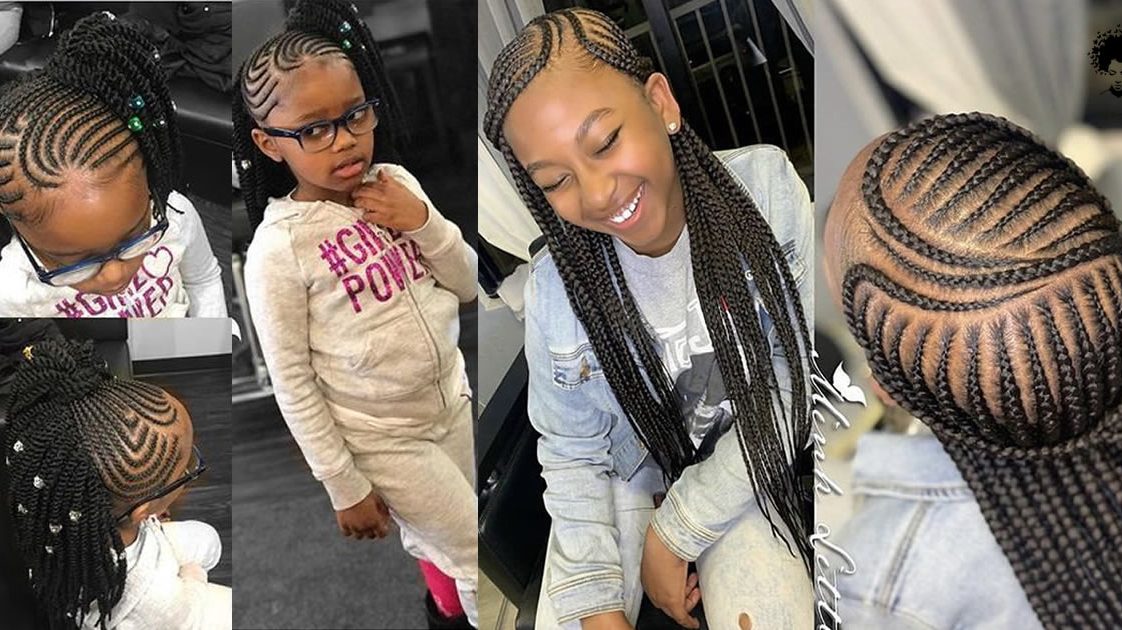 Mini Plaits With Rubber Bands and Beads - Braids Hairstyles for Black Kids