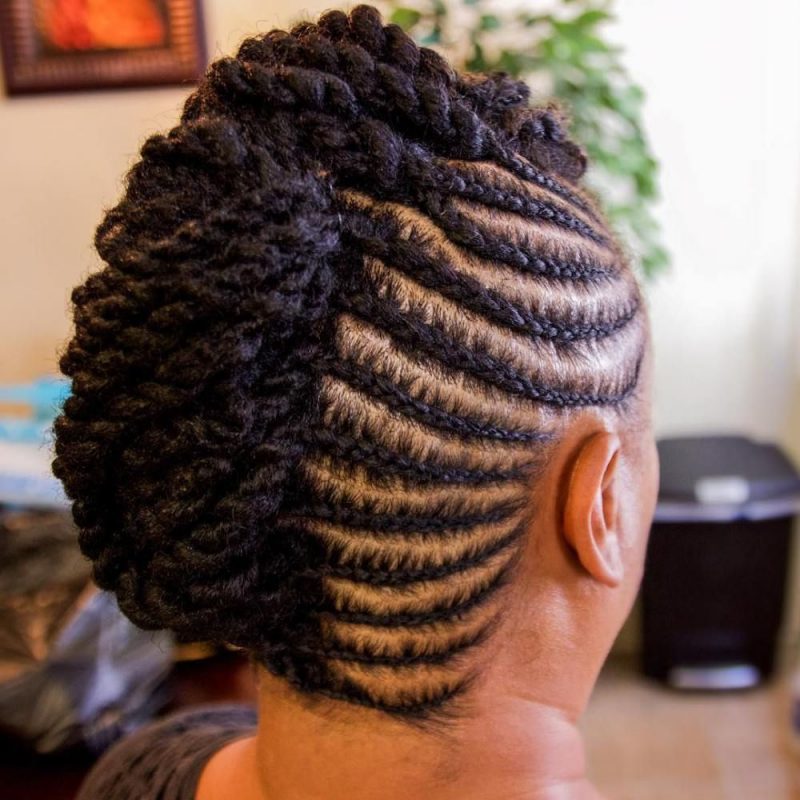 Simple Natural Hair Cornrow: Great Hairstyle For Short Hair Lovers