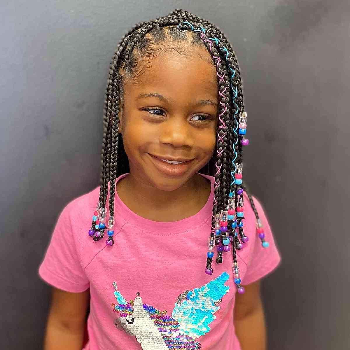 Kid's Knotless Box Braids With Beads Hairstyle Your Child, 43% OFF