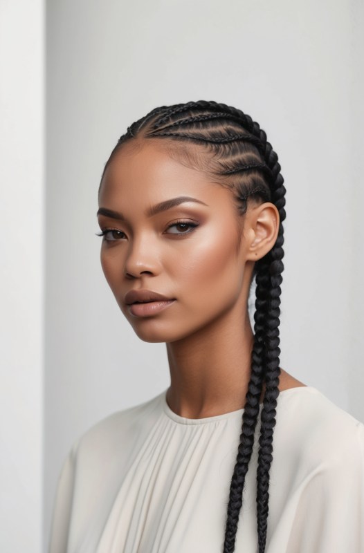 57 Simple Cornrow Ideas For Women