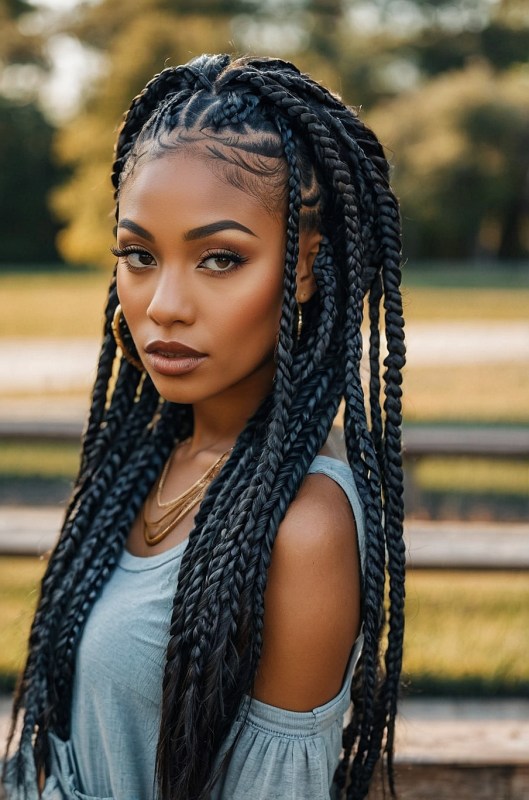 70 Latest Braids Hairstyles For Young Girls