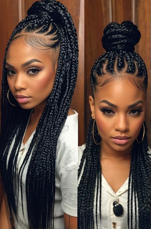 70 Latest Braids Hairstyles For Young Girls