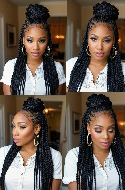 70 Latest Braids Hairstyles For Young Girls