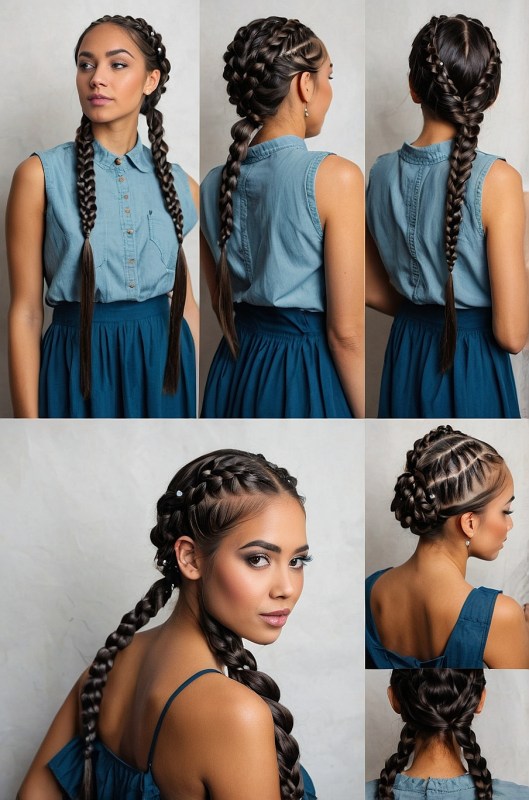 70 Latest Braids Hairstyles For Young Girls