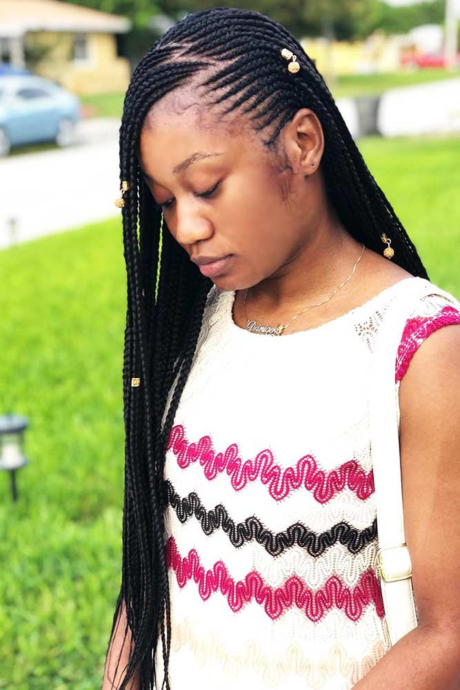 To get the most of this ravishing style, don’t forget to wash it with the right shampoo, and moisturize your braids regularly.